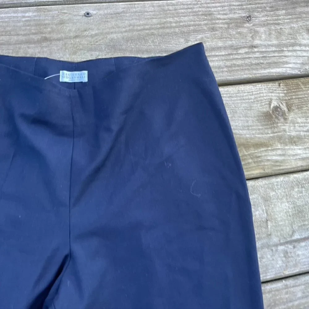 Brunello Cucinelli Navy Blue Dress Pants Slacks US 10